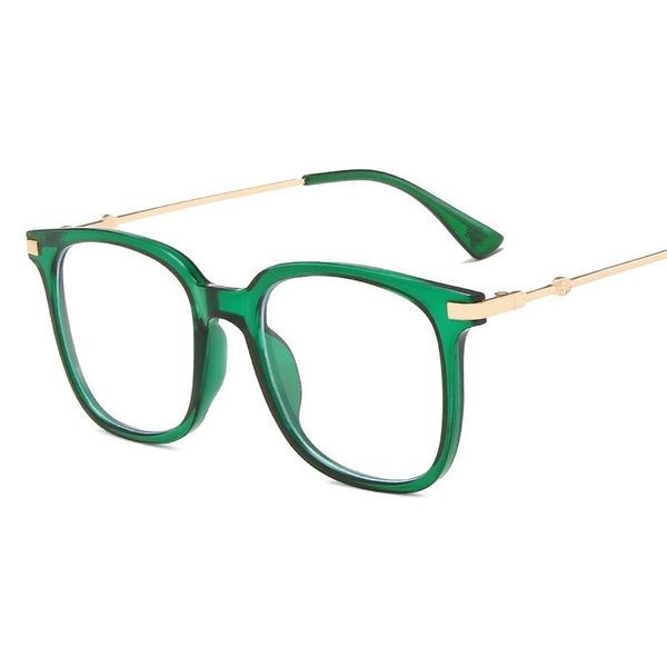 

fashion over sized square women anti-blue light light eyeglasses computer optical myopia eye glasses vintage plastic glasses, Black
