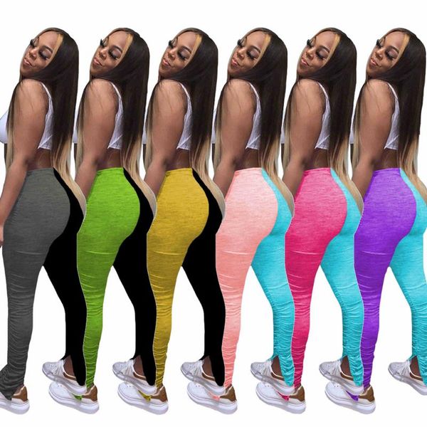 

casual women pants stacked pants joggers color patchwork has stretch trousers streetwear women autumn clothes for, Black;white
