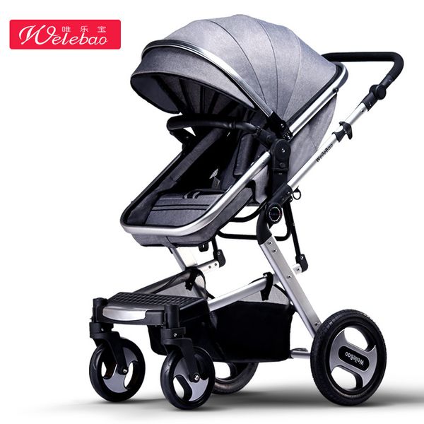 

739a high landscape baby stroller can sit four wheel absorber folding two-way baby child stroller