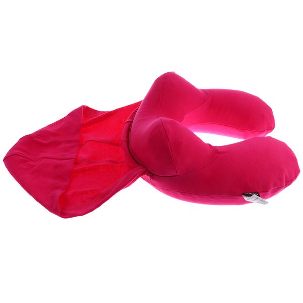 

travel pillow head neck cushion sleep comfort rest inflatable hooded pillow