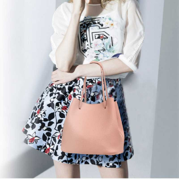 

2020 fashion new pure color composite bag european and american shoulder bag messenger four-piece ladies women
