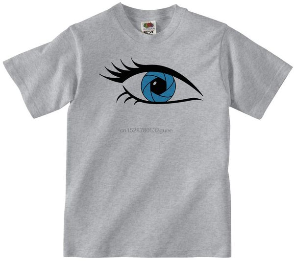 

camera shutter eye t-shirt 100% cotton mens pgraphy lens eyeball tee shirt