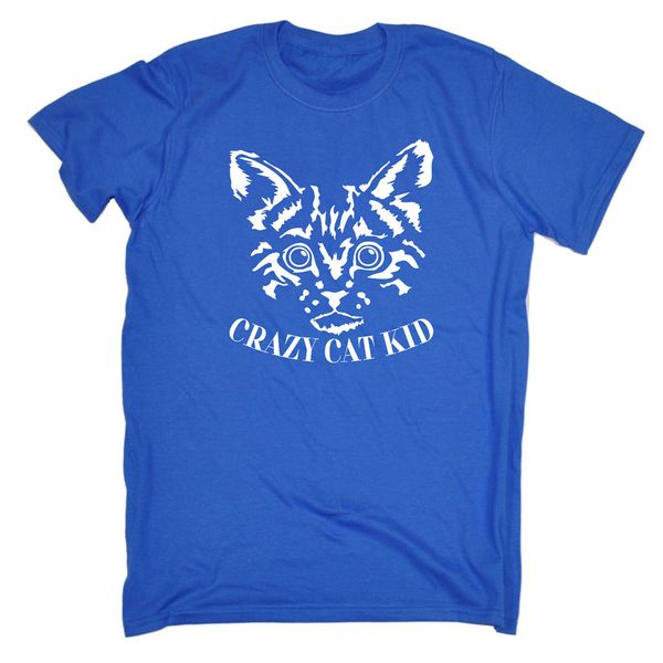 

funny kids childrens t-shirt tee tshirt - crazy cat kid tee tshirt tee shirt