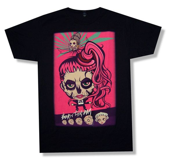 

lady gaga born cartoon blk t-shirt 2013 tour born this way ball новый официальный мужчины тенниску бесплатная доставка