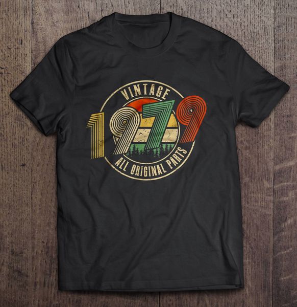

men funny t shirt fashion tshirt vintage 1979 all original parts women t-shirt