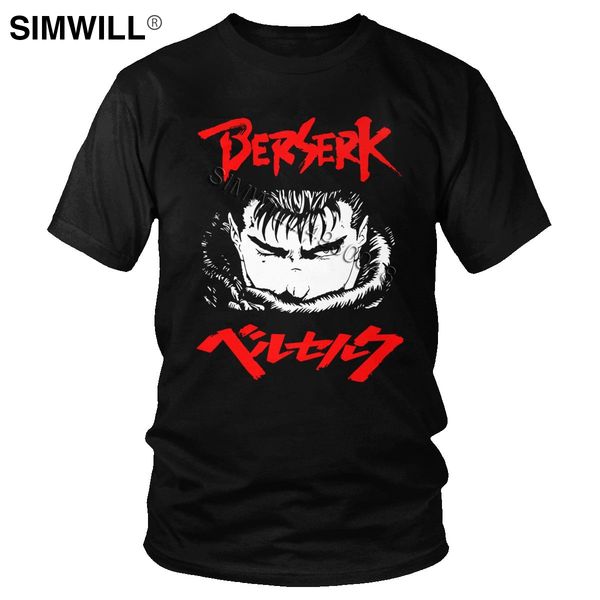 

cool berserk guts t shirt men 100% cotton kentaro miura anime manga gattsu t-shirt short sleeve harajuku tee merch gift tshirt