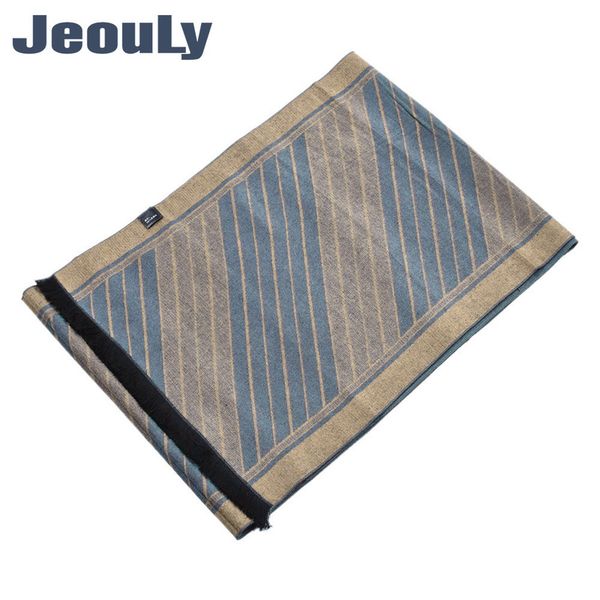 

scarves 2021 scarf male model of double-sided woven twill tassel collar men in the fall and winter han edition, Blue;gray