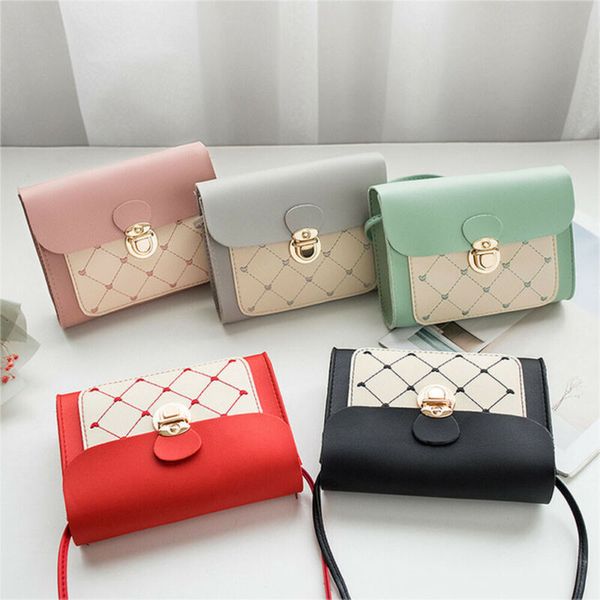 

women small pu leather handbag messenger shoulder over bag satchel tote purse