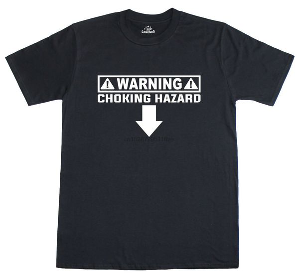 

warning choking hazard loose fit funny mens rude t-shirt fashion new summer classical solid color short sleeve t shirt
