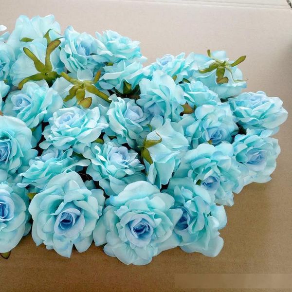 

50pcs wedding decoration artificial flowers head 10 cm for diy wreath gift box floral silk party design flowers t200103