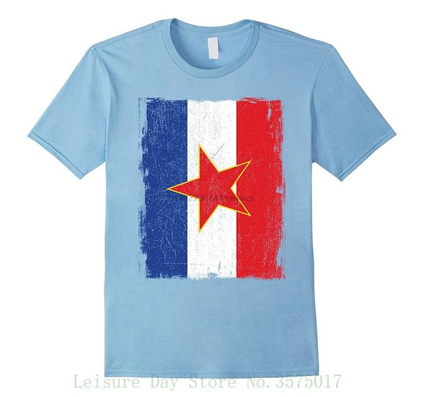 

yugoslavia yugoslavian flag t-shirt tshirt o-neck summer personality fashion men t-shirts