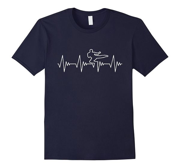 

for men 2019 new short sleeve cotton casual men fashion slim fit custom t-shirt taekwondo heartbeat metal custom shirts