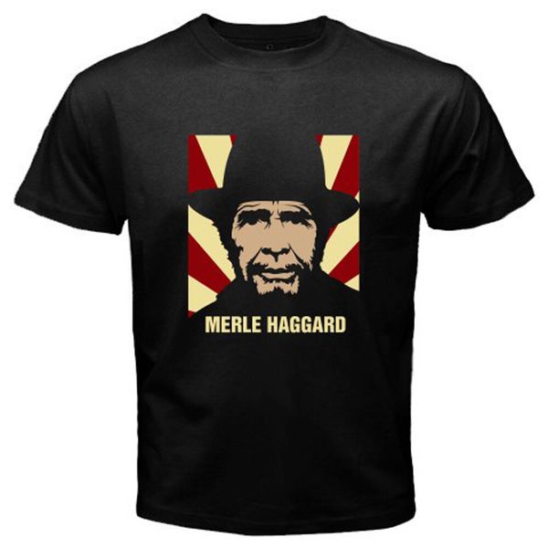 

new merle haggard country music legend classic black t shirt men women size s-3xl style tee shirt