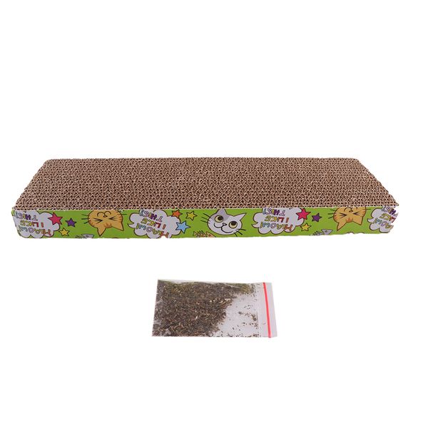 

corrugated board cat scratcher seize scratching pad catnip bed sofa cushion pick