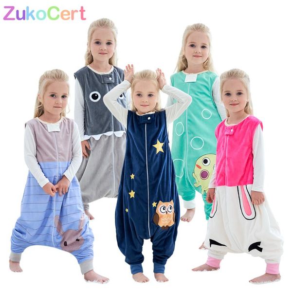 

zukocert kigurumi flannel children pajamas set winter sleeveless animal stitch kids pajamas for boys girls sleepwear, Blue;red
