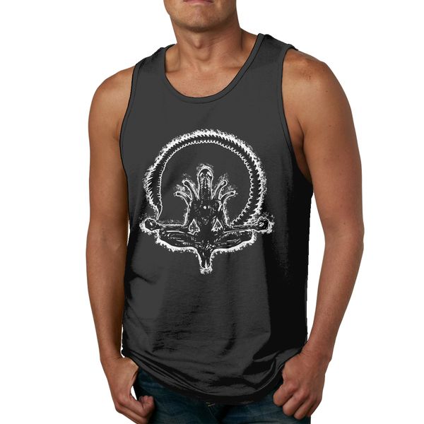 

high-q men alien sleeveless tank classic round neck hip hop natural cotton tank