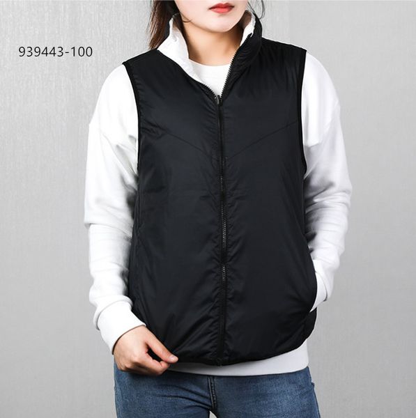 

fashion womens vest jacket 2020 new arrival women sleeveless down jackets casual winter keep warm coats double-sided down vest s, Black