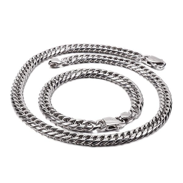 

fashion simple men's bracelet stainless steel trend necklace jewelry, Silver