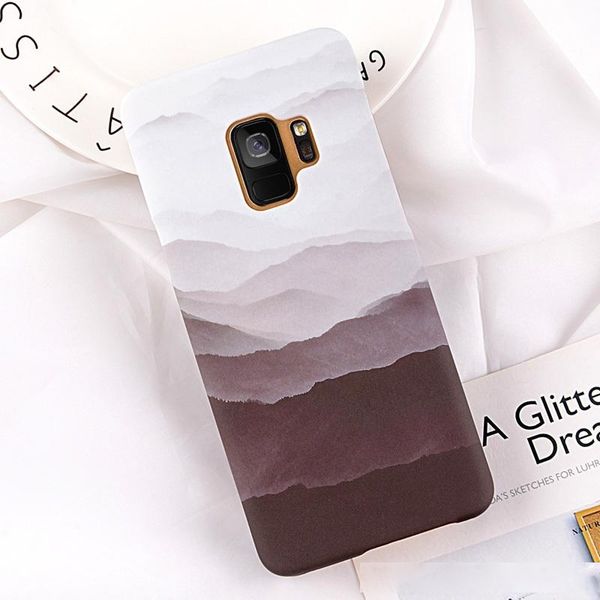 

ultra thin phone case for samsung galaxy s9 s8 plus note 9 note 8 s7 edge mountain peak forest hard pc back cover cases
