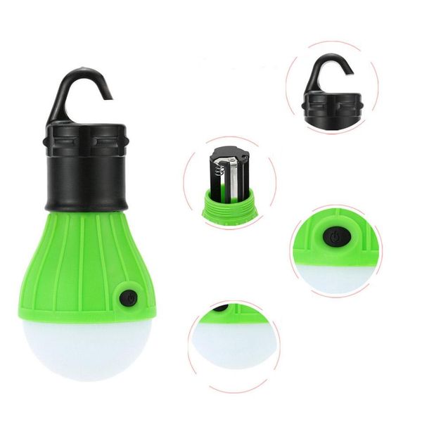 

abs mini led night light 3 modes led bulb camping lamp with hook emergency lights for camping