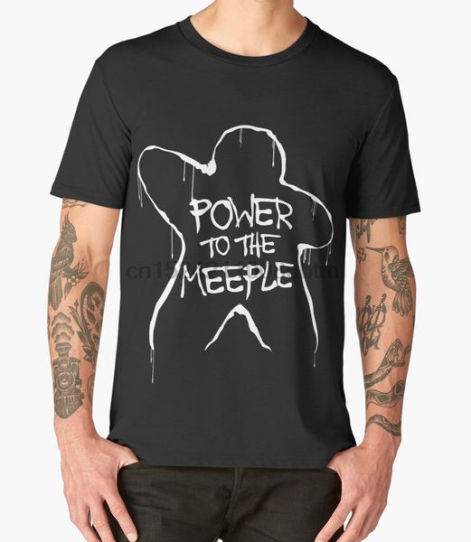 

printed men t shirt cotton o-neck tshirts power to the meeple boardgames short-sleeve women t-shirt