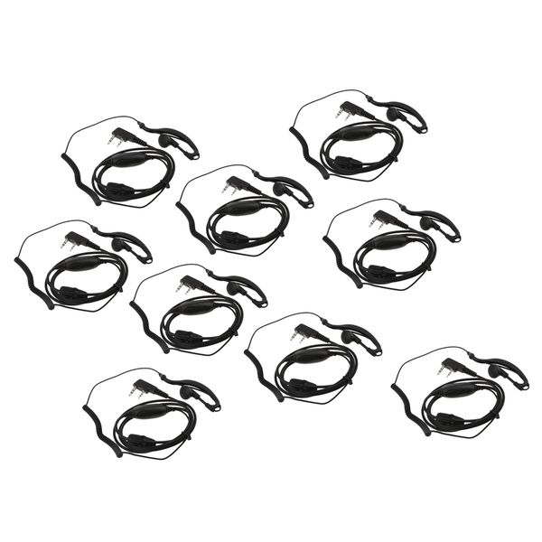 

2 pin 2 way радио наушник с микрофоном ptt reel earhanger наушники 10шт
