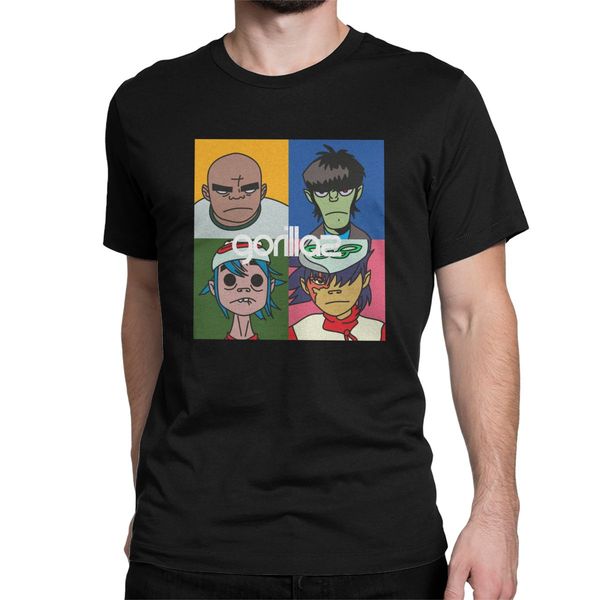 

men's t-shirts gorillaz phase 3 unique 100% cotton tees short sleeve album t shirts o neck 6xl graphic new arrival