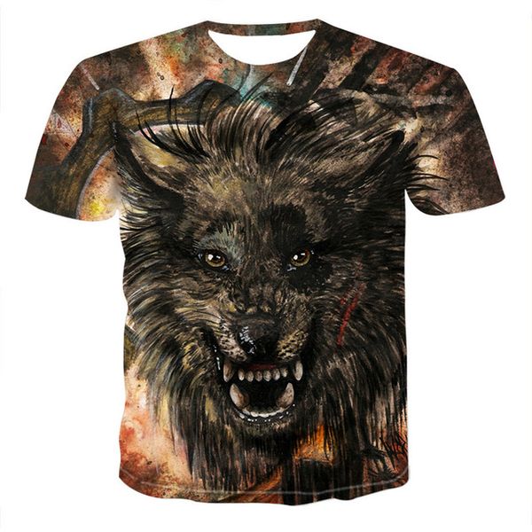 

animal lion camiseta 3d tiger 3d print shirts humor kawaii comics men clothing