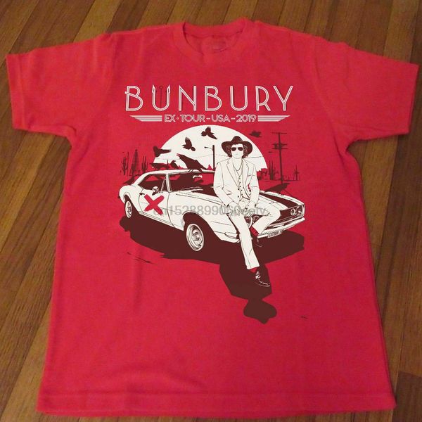 

new bunbury ex tour usa 2020 red t-shirt size s to 2xl