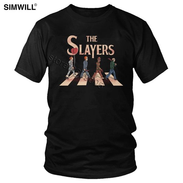 

funny t shirts men cotton stephen king horror movie t-shirt it pennywise tee michael myers jason tshirt voorhees halloween tv