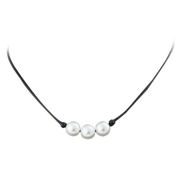 

fashion women handmade stone faux pearl rope necklace necklet diy choker jewelry new 2020, Golden;silver