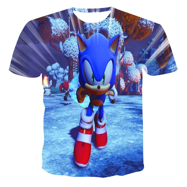 

men cartoon sonic hedgehog blue girls baby 3d print shirts graphic hippie anime men clothing