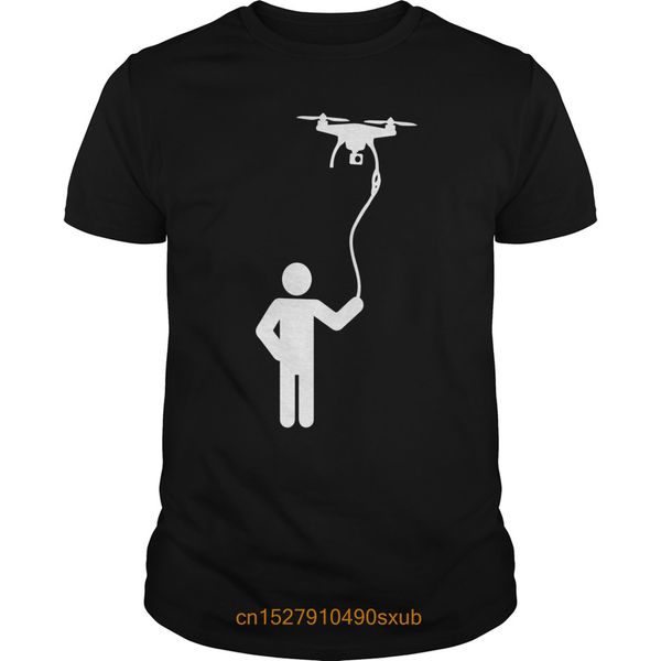 

summer fashion men's t-shirt cotton men's short sleeve t-shirts leash your drone funny t shirt