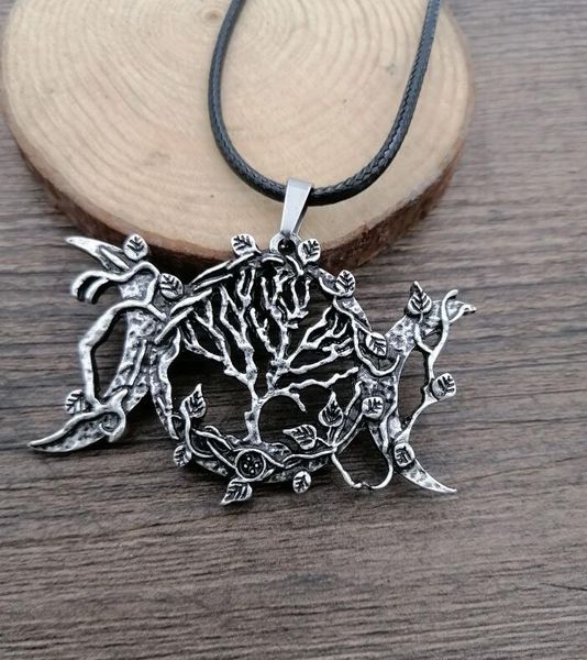 

sanlan 12pcs the moon goddess tree of life pendant necklace, Silver
