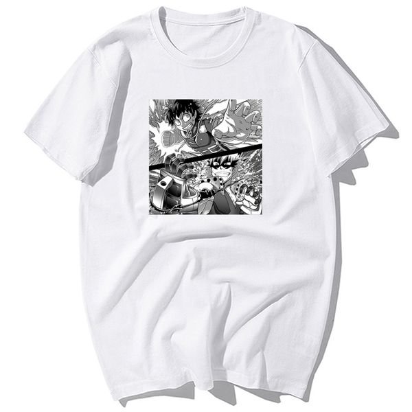 

japan anime cool my hero academia deku vs bakugou t-shirt men summer casual cotton short sleeve t-shirts harajuku streetwear
