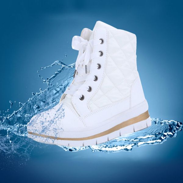 

swonco women's snow boots winter sneakers simple fashion warm ankle boots non-slip waterproof wear-resistant cotton shoes women, Black
