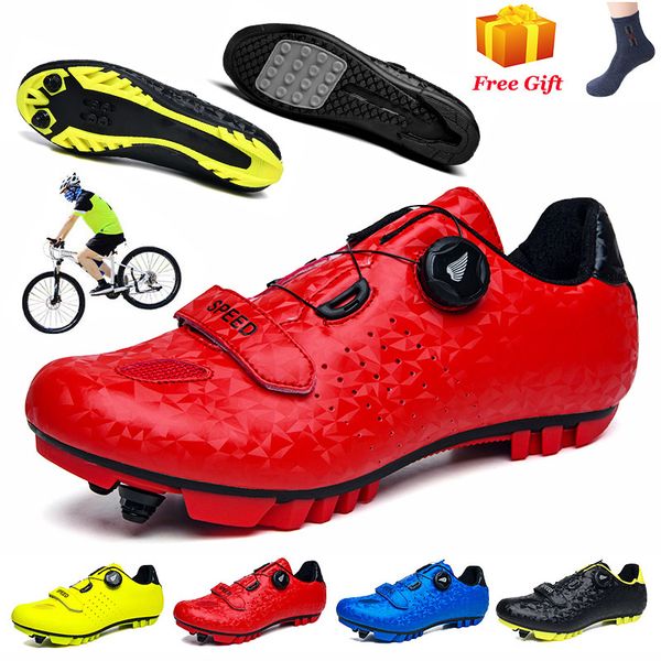 

cycling footwear mtb shoes men outdoor sport bicycle self-locking professional racing sneakers road bike zapatillas ciclismo, Black