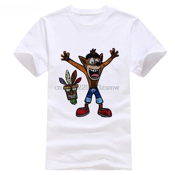 

crasher bandicoot mens t-shirt - distressed crash under logo