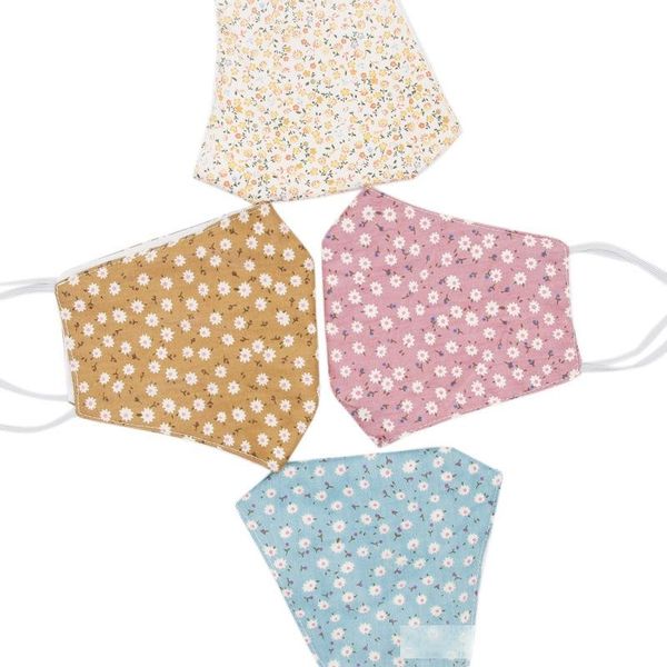 

rope binding printed face masks cotton mask fashion flowers thin ventilation mascarilla printing washable summer adjustable 2 5jh c2