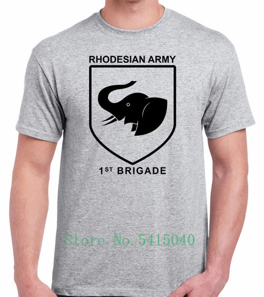 

2020 fashion short sleeve black t shirt short sleeve rhodesia 1st brigade biker tee shirts tee shirt casual
