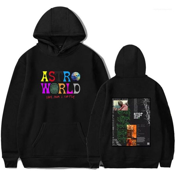 

rock hooded hoodies astroworld letter printed autumn winter mens designer hoodies long sleeve casual streetwear o neck harajuku, Black