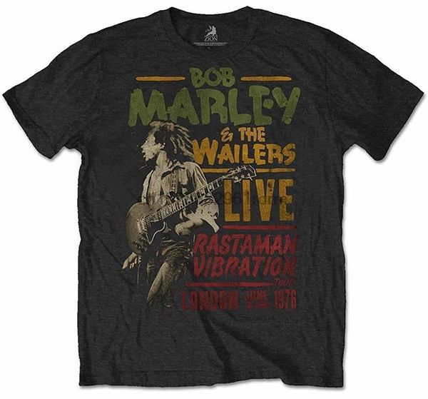 

clothing bob marley rastaman vibration tour 1976 t shirt black