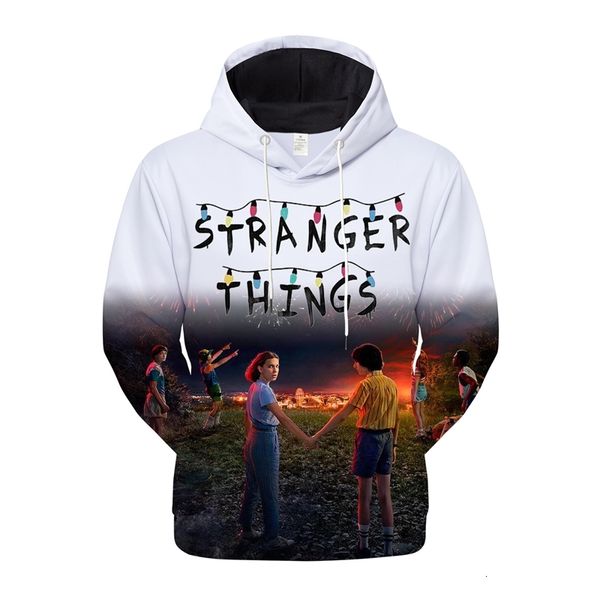 

2019 stranger things women hoodies sweatshirts fans sweatshirt streetwear clothes oversized 4xl merchandise, Black