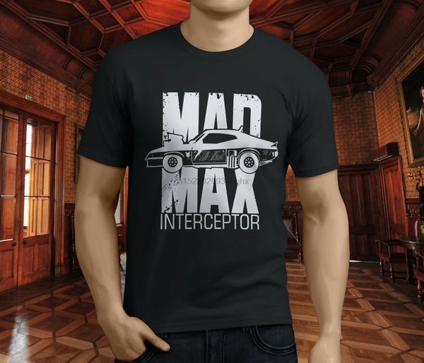 

новый популярный mad max interceptor max army мусчел автомобиля mens черная футболка s-3xl