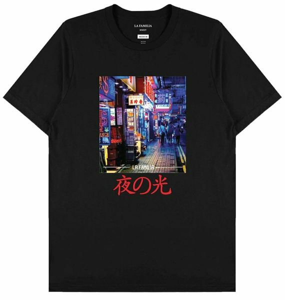 

la familia worldwide запустите огни t-shirt японский tokyo tee mens черный