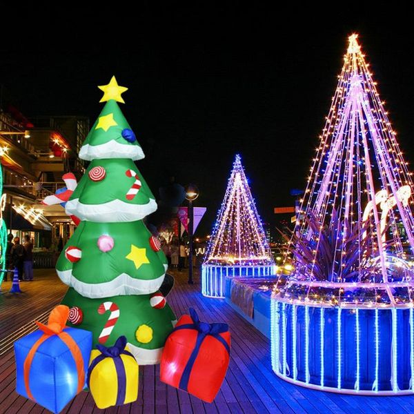 

inflatable led lit christmas tree & presents lawn yard decoration 6.8' plastic miniature christmas tree decorations party decort