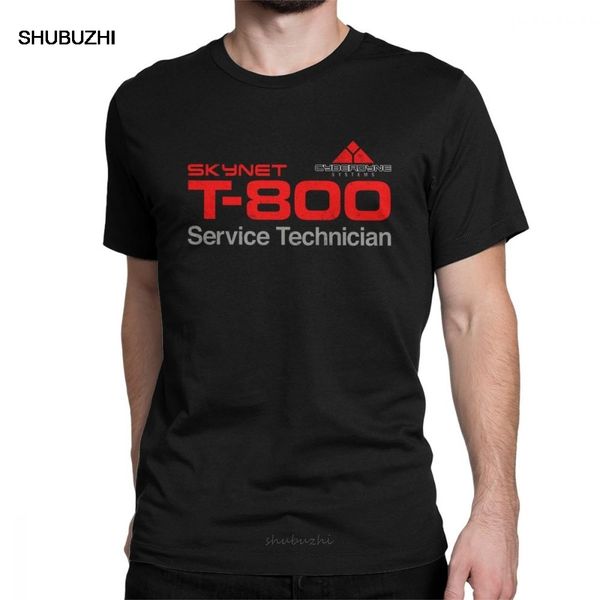 

t-800 technician футболка мужчины хлопок новизна tshirt crewneck terminator cyberdyne cyborg camisas hombre оптовая
