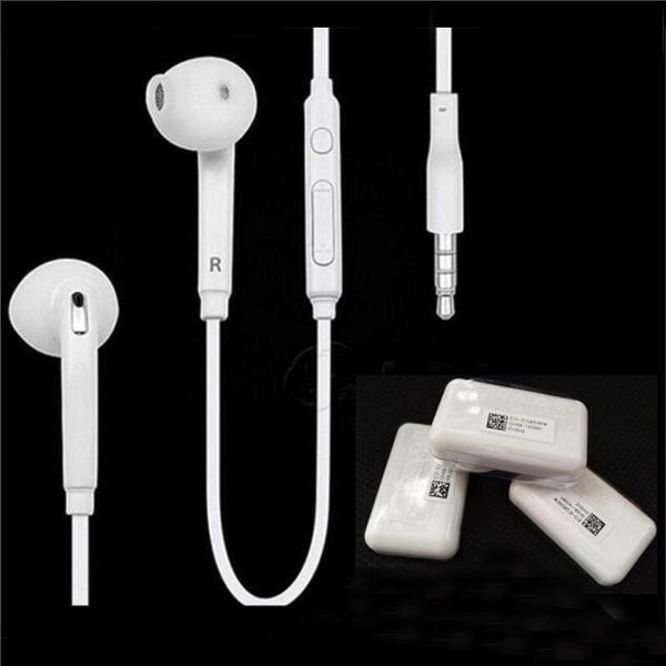 

3.5mm in ear earphone headphones earphones with mic and remote retail box for samsung s5 s6 cell phone