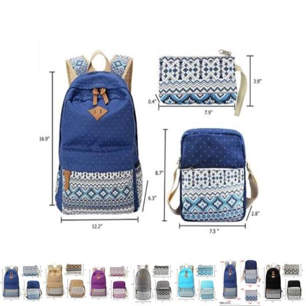 

student and girls bag bookbag for and teen backpack school lightweight with purple case boys canvas bags 3pcs pen lapshoulder yxlyw