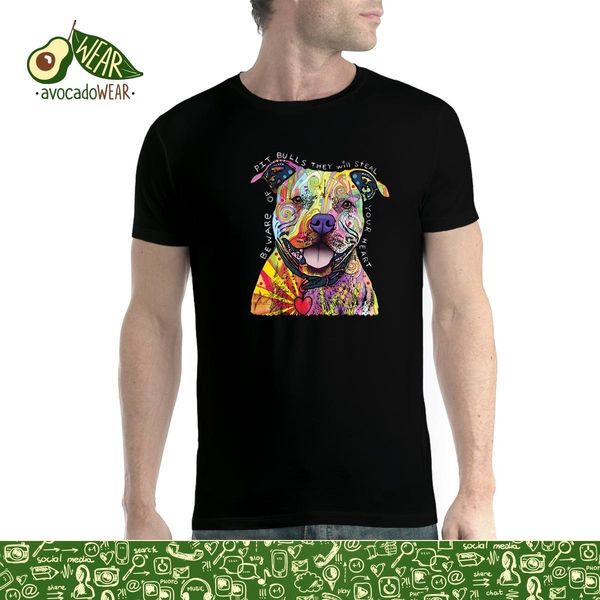 

pit bull love friendly dog men t-shirt xs-5xl newstreetwear funny print clothing hip- mans t-shirt tees